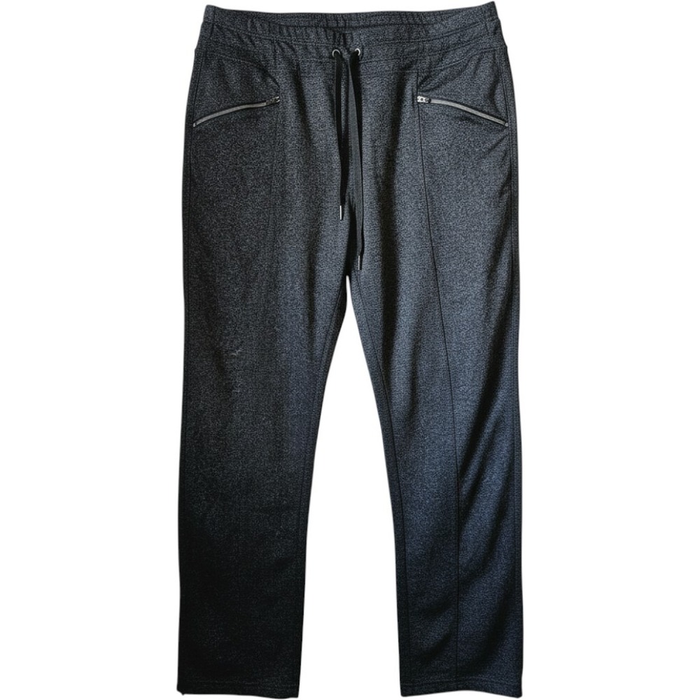 Danskin Active Life Womens Heather Charcoal Jogger Pants XL Pockets Bungee Hem